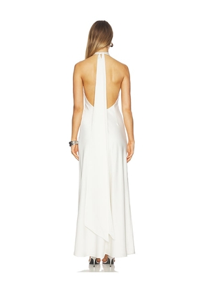 Runaway The Label Arabelle High Neck Maxi Dress in White. Size S. Also in XL.