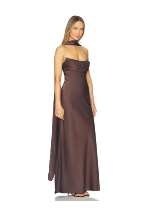 Runaway The Label Madeleine Strapless Maxi Dress in Chocolate. Size S. Also in L, M, XL, XS.