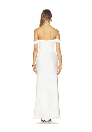 Runaway The Label Ebony Off Shoulder Maxi Dress in White. Size S. Also in XL, XS.