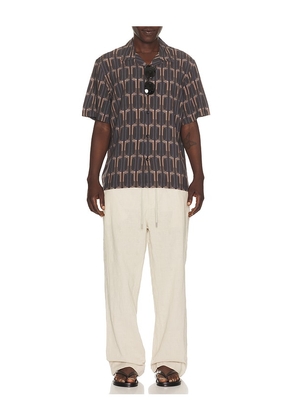 Rag & Bone Avery Printed Shirt in Brown. Size S. Also in M, L, XL/1X.