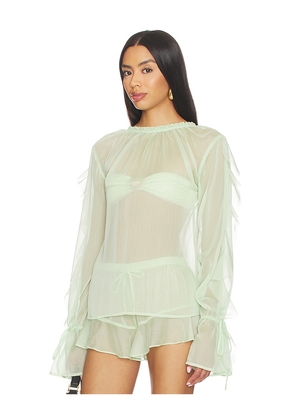 Shani Shemer Jeanie Longsleeve Top in Mint. Size XS. Also in S, M, L.