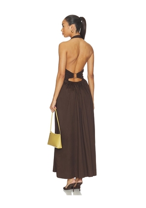 ROAME. Cody Rib Maxi Dress in Chocolate. Size XS. Also in L, M.