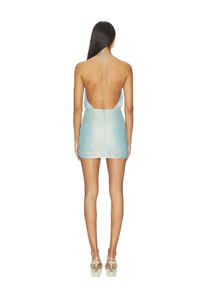 retrofete Lavinia Mini Dress in Baby Blue. Size XS. Also in M, S.