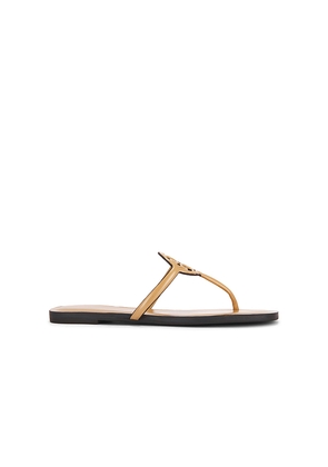 Tory Burch Miller Square Toe Flip Flop in Tan. Size 6.5. Also in 7, 7.5, 8, 8.5, 9.5, 10, 6, 9.