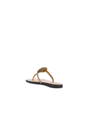 Tory Burch Miller Square Toe Flip Flop in Tan. Size 6.5. Also in 7, 7.5, 8, 8.5, 9.5, 10, 6, 9.