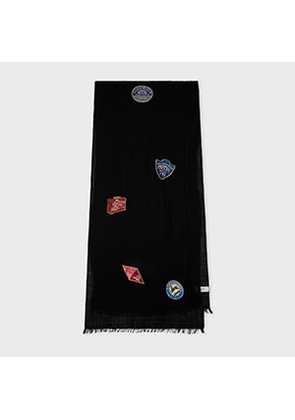 Paul Smith Black 'Hotel Stickers' Scarf