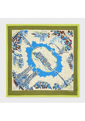 Paul Smith 'London' Print Cotton Bandana Brown