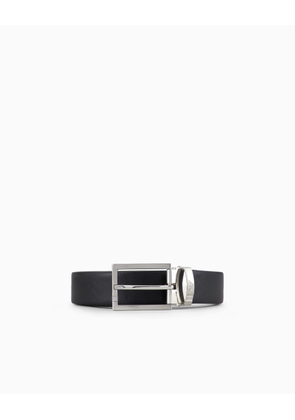 Gift box with Saffiano leather belt and interchangeable buckle