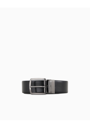 Reversible leather belt
