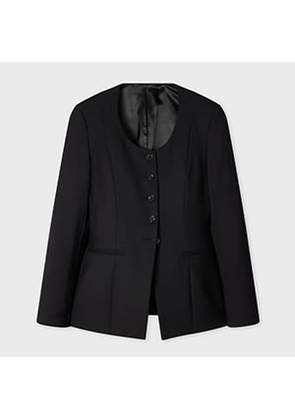Paul Smith Women's Black 'A Suit To Travel In' Collarless Blazer