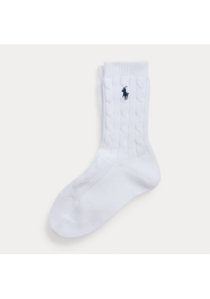Cable-Knit Crew Socks