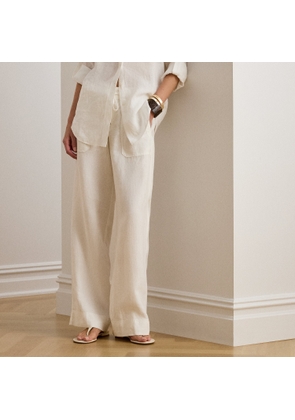 Petite - Wide-Leg Linen Trousers