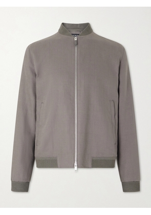 Zegna - Oasi Linen Bomber Jacket - Men - Gray - IT 46