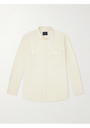 Drake's - Cotton-Corduroy Shirt - Men - White - S