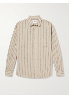 NN07 - Deon 5728 Striped Linen Shirt - Men - Neutrals - S