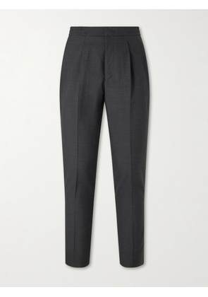 Officine Générale - Drew Tapered Pleated Wool Trousers - Men - Gray - IT 44