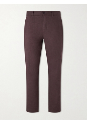 Onia - Straight-Leg Linen-Blend Trousers - Men - Brown - UK/US 30