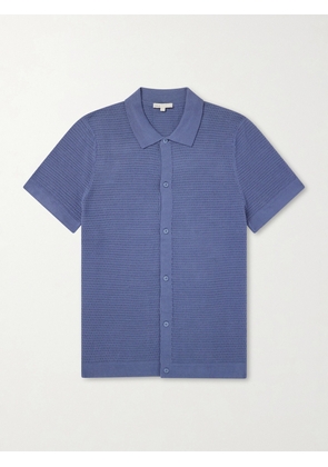 Onia - Open-Knit Cotton Shirt - Men - Blue - S