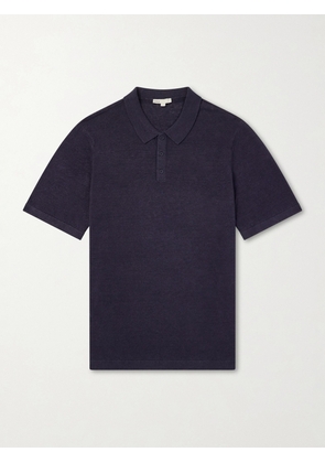 Onia - Linen Polo Shirt - Men - Blue - S