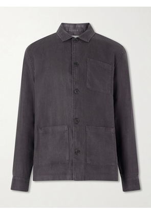 Onia - Herringbone Linen Overshirt - Men - Brown - S
