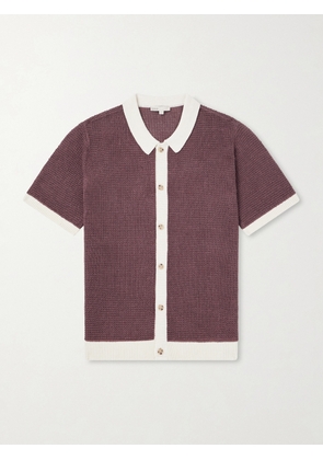 Onia - Crocheted Linen Shirt - Men - Brown - S