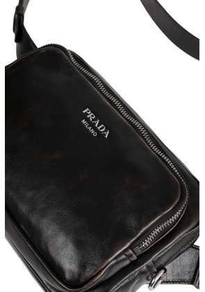 Distressed Nappa Leather Shoulder Bag
