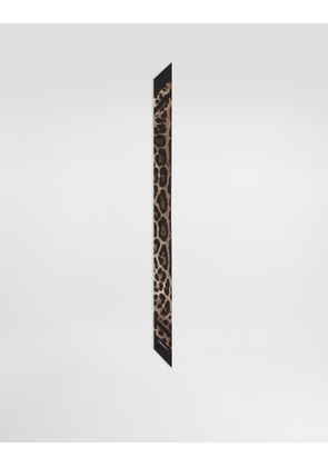 Dolce & Gabbana Leopard-print Silk Twill Bandeau 6x100 - Woman Scarves And Silks Print Onesize