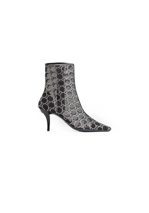 GG Crystal Mesh Ankle Boots