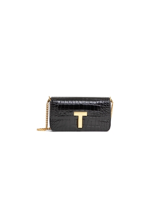 Embossed Croc Leather Mini Bag