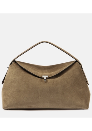 Toteme T-Lock suede tote bag