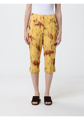 GANNI Pants Woman color Yellow