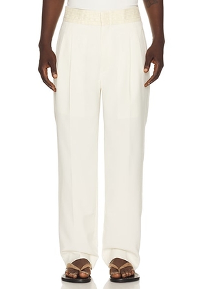 Sanea Collection Chawi Tailored Trousers in Ivory - Ivory. Size XL/1X (also in S, M, L).
