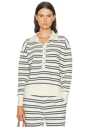 Negative Underwear Waffle Knit Pullover in Sailor - Cream,Navy. Size M (also in XS, S, L, XL/1X, XXL/2X).