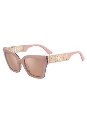 Moschino Pink Mirror Silver Butterfly Ladies Sunglasses MOS161/S 035J/2S 53