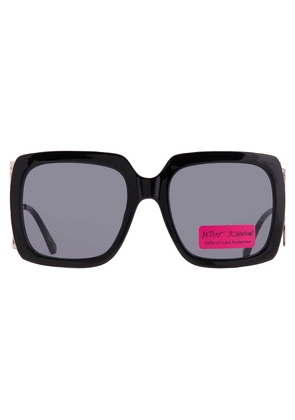 Betsy Johnson Smoke Square Ladies Sunglasses 10260844.LTS BLKSMK