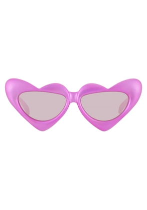 Betsey Johnson Smoke Irregular Ladies Sunglasses 10269715.LTS PNKSMK