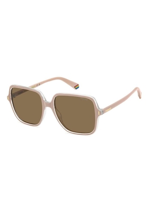 Polaroid Polarized Bronze Square Ladies Sunglasses PLD 6219/S 035J/SP 56