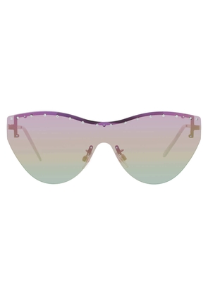 Betsey Johnson Rainbow Shield Ladies Sunglasses 10267564.LTS GLDRBW