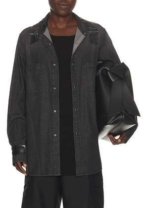 Maison Margiela Long-Sleeved Shirt in Medium Black - Black. Size 46 (also in 50, 48).
