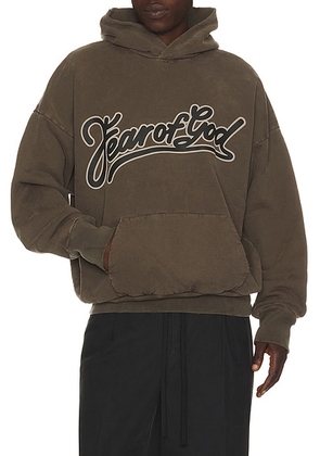 Fear of God Brushed Fleece Fear Of God Classic Fit Pocket Hoodie in Faded Brown - Brown. Size XXL/2X (also in S, M, L, XL/1X).