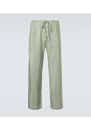 Bode Sylvan striped silk straight pants