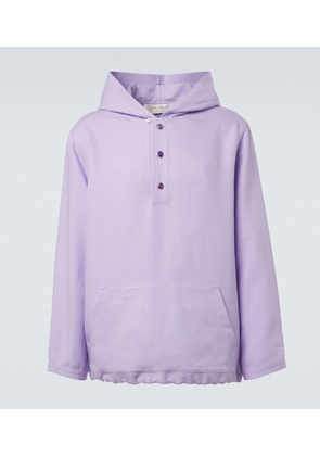 God's True Cashmere Hooded linen jacket with amethyst