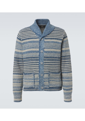 RRL Striped cotton and linen cardigan