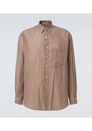 Auralee Gingham cotton poplin shirt