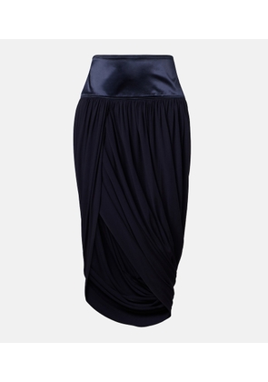 Ferragamo Draped asymmetric midi skirt
