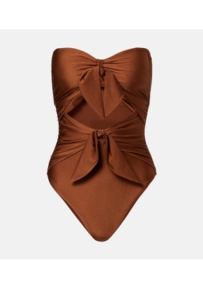 Zimmermann Bow-detail cutout swimsuit