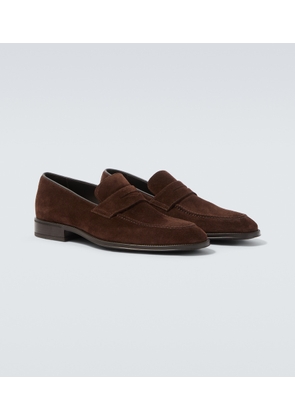 Canali Suede penny loafers