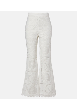 Zimmermann Floral lace flared pants