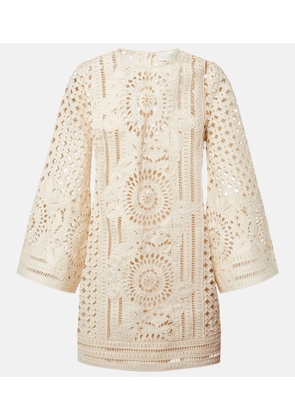 Zimmermann Indra broderie anglaise cotton minidress