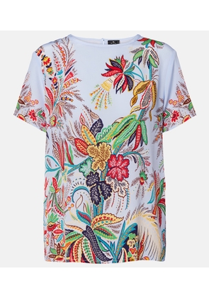 Etro Paisley silk crepe de chine top